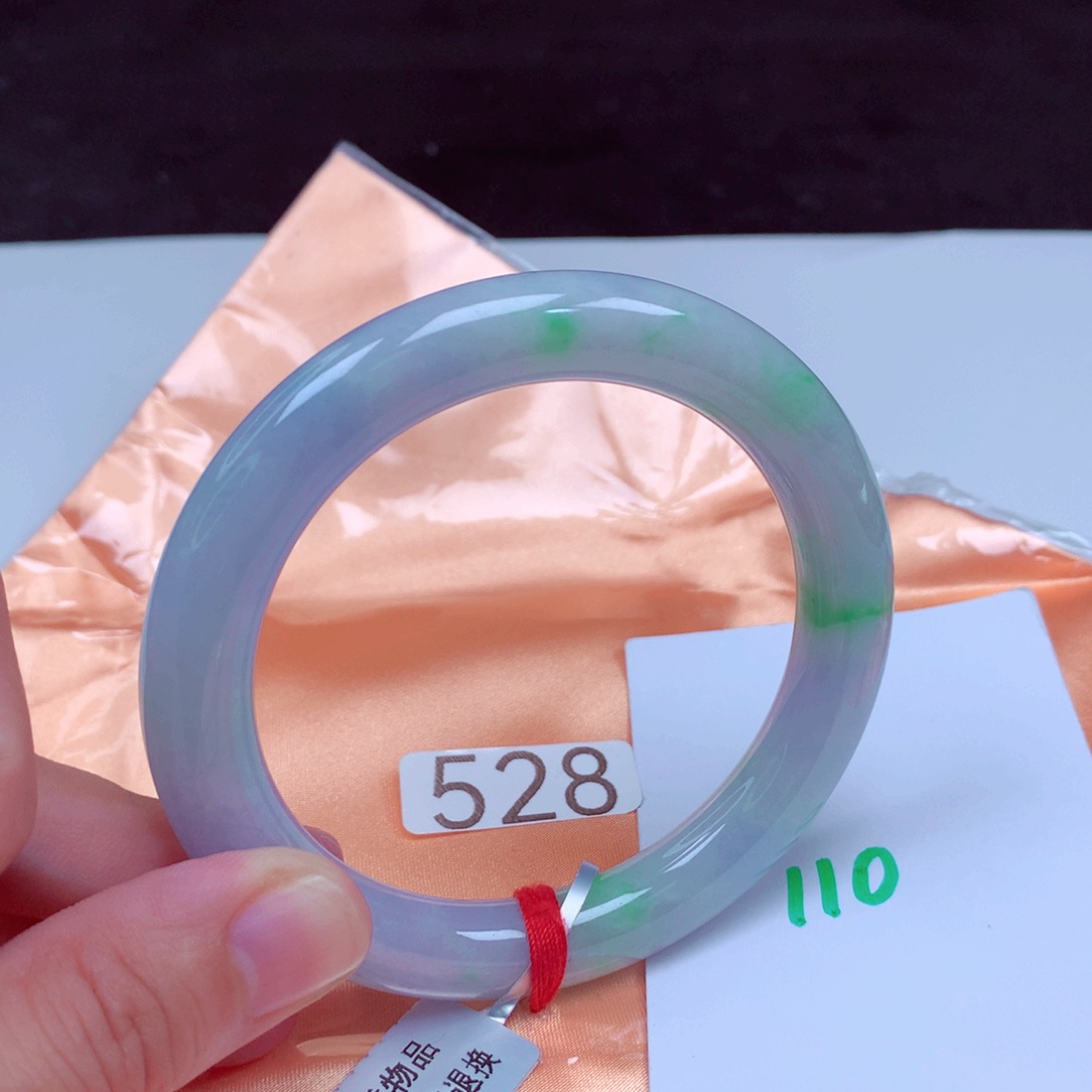 未镶嵌手镯翡翠缅甸天然A货翡翠手镯59圆条