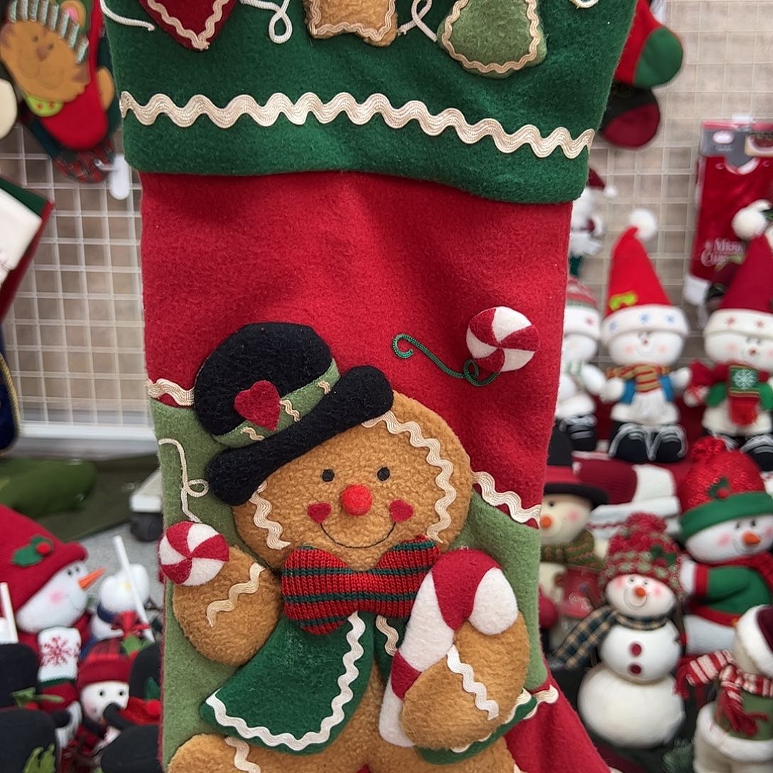 毛绒圣诞立体姜饼人