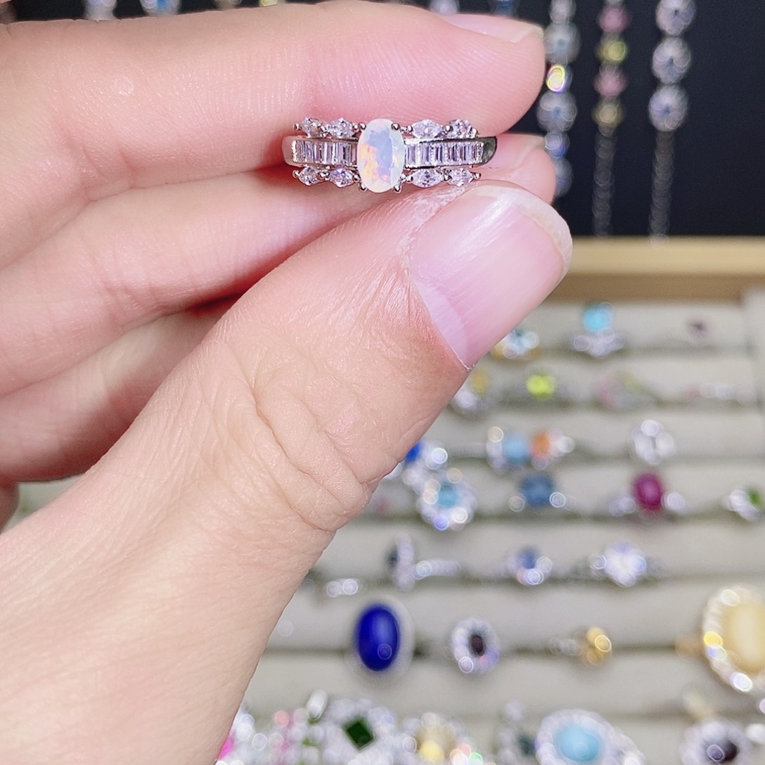 未镶嵌欧泊戒指156