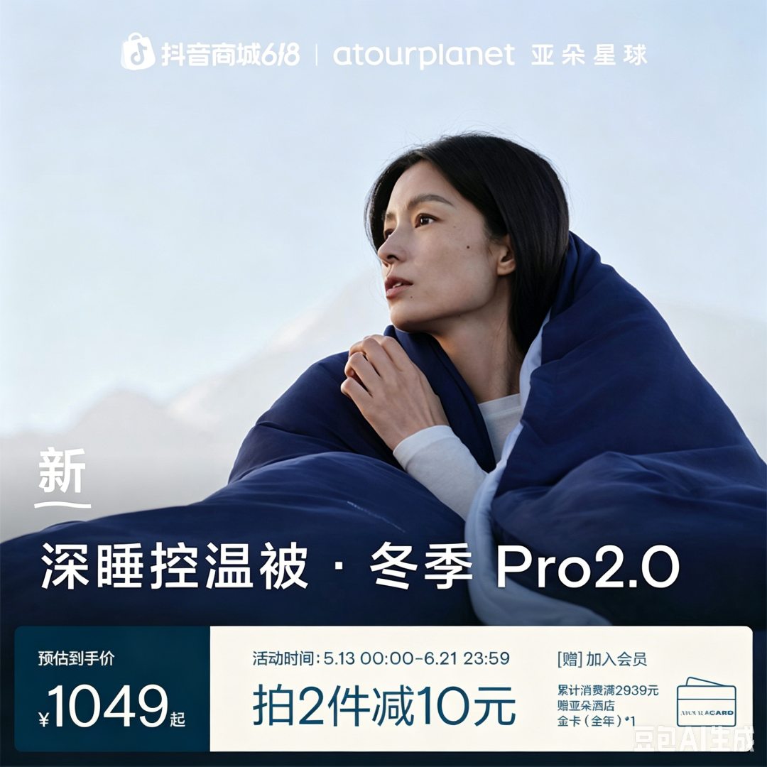 亚朵星球【深睡控温被·冬季Pro2.0】被子秋冬款控温保暖免被套机洗商品图