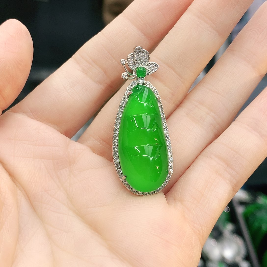 银S925镶嵌吊坠玛瑙/玉髓