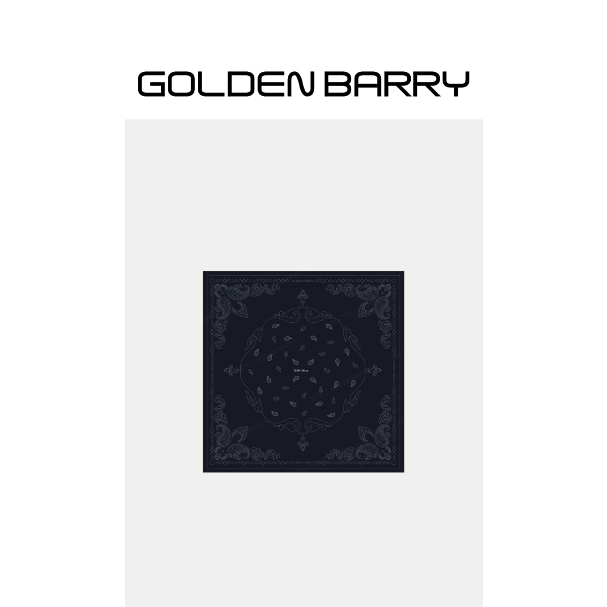 GOLDENBARRY｢夜幕丝语｣羊绒蚕丝腰果花丝巾GB060227001
