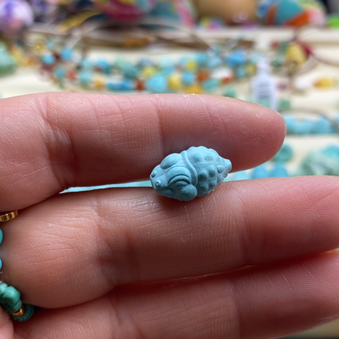 暗***️绿松石未镶嵌雕件