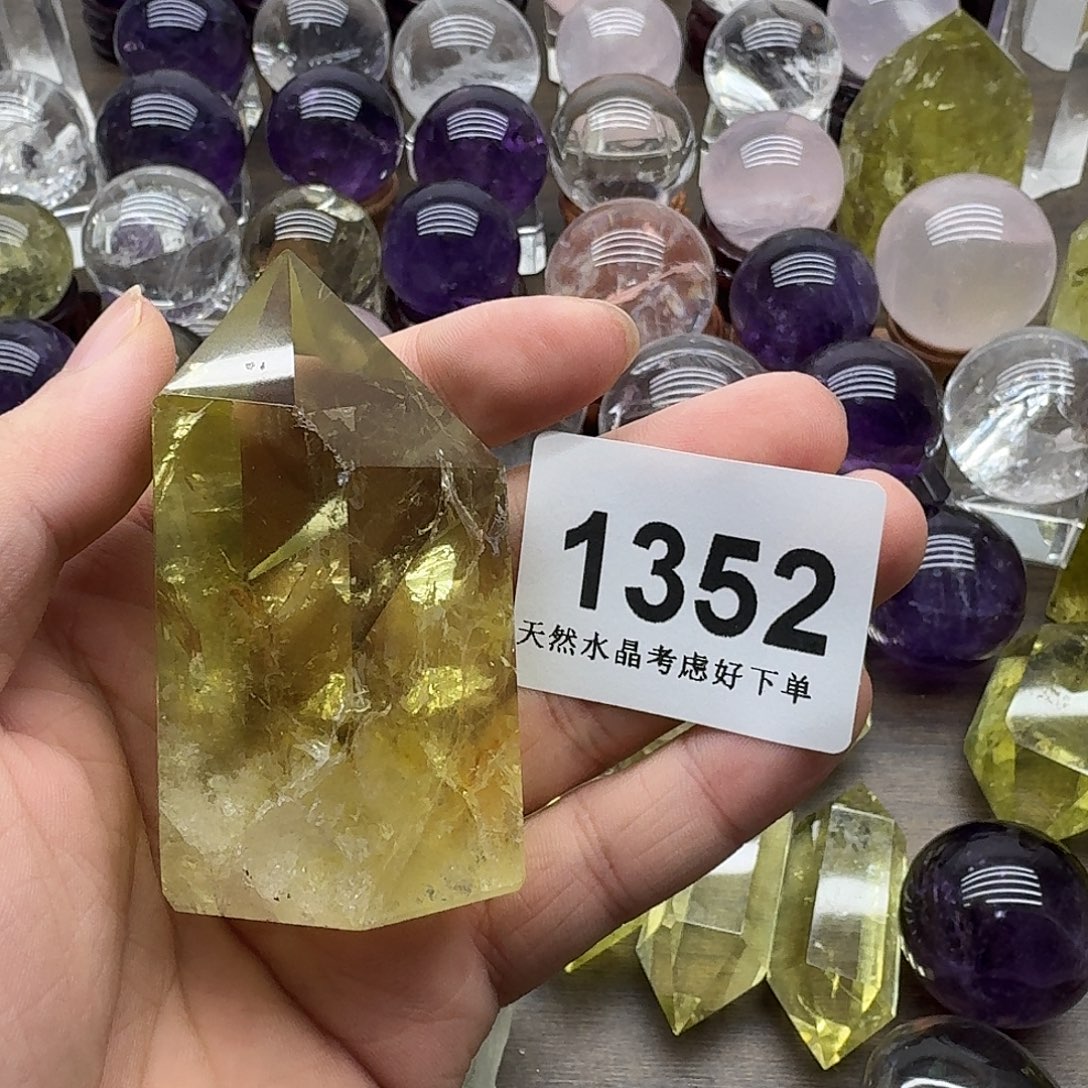 珠宝半成品黄晶未镶嵌