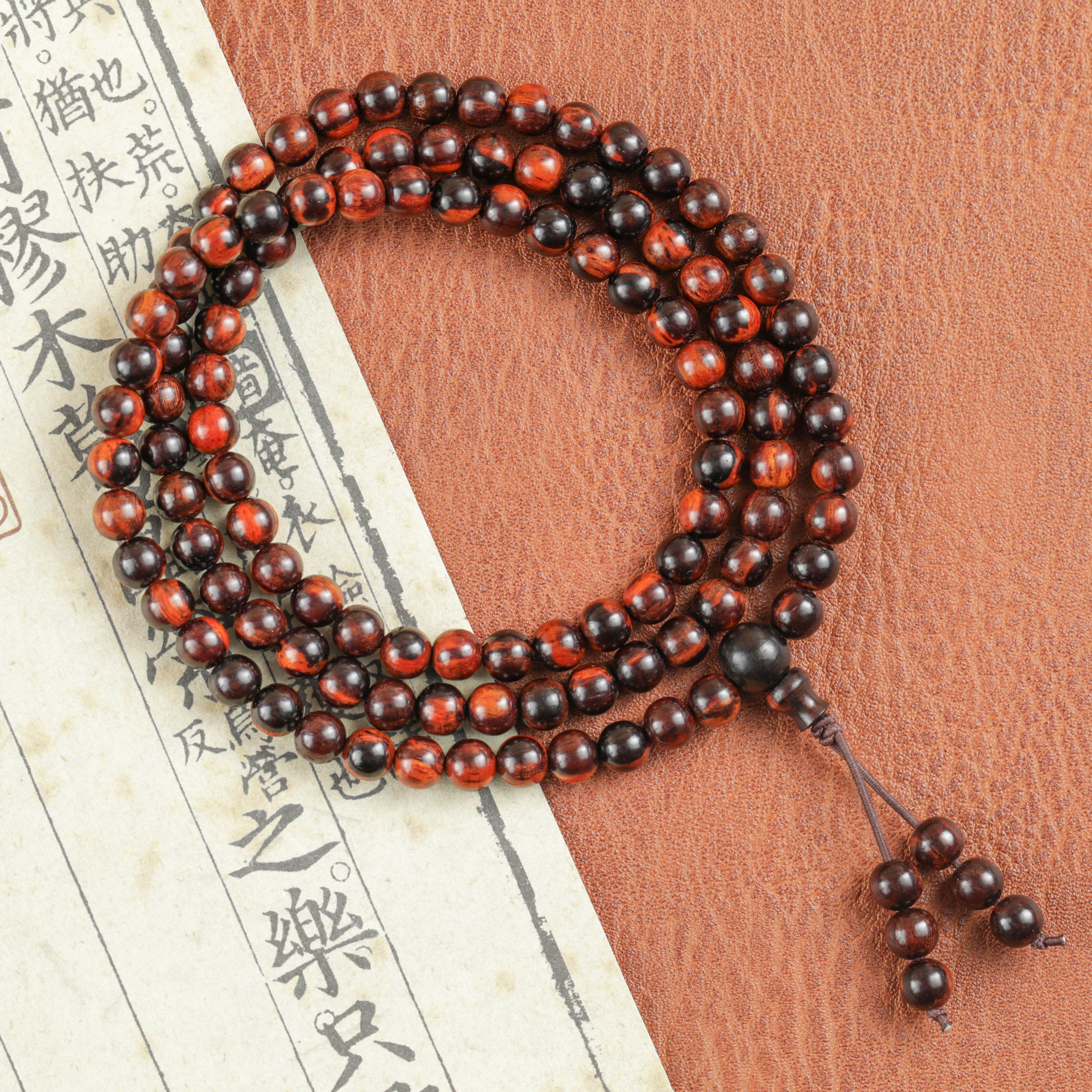 【市寻琼香】海南红将手串0.6圆珠多圈文玩好物018050