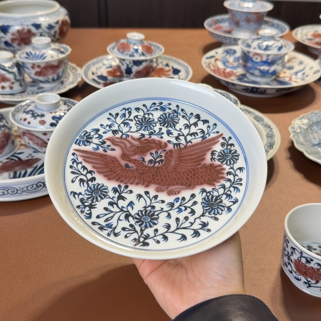 景德镇手工手绘茶具瑕疵