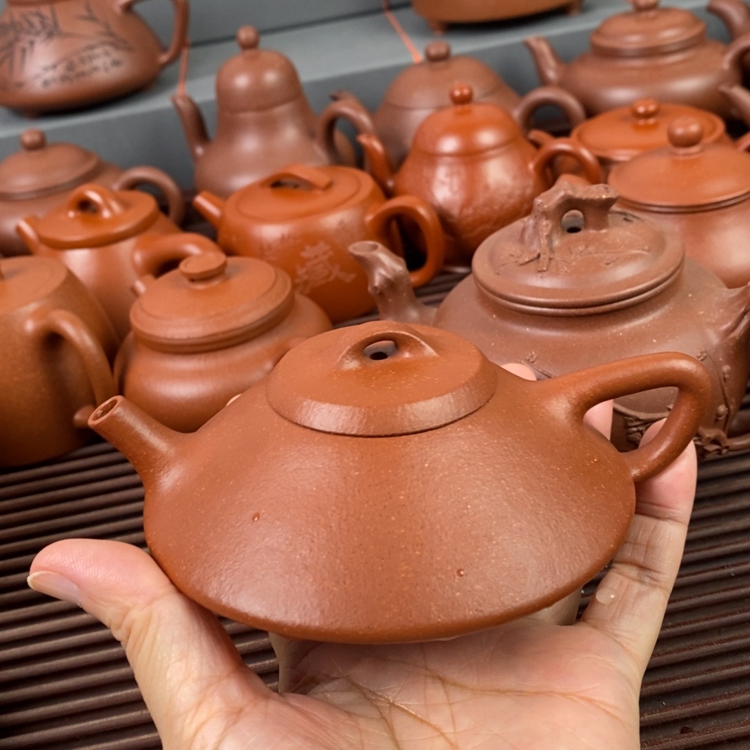 春***面茶壶紫砂降坡泥全手工合瓢140cc