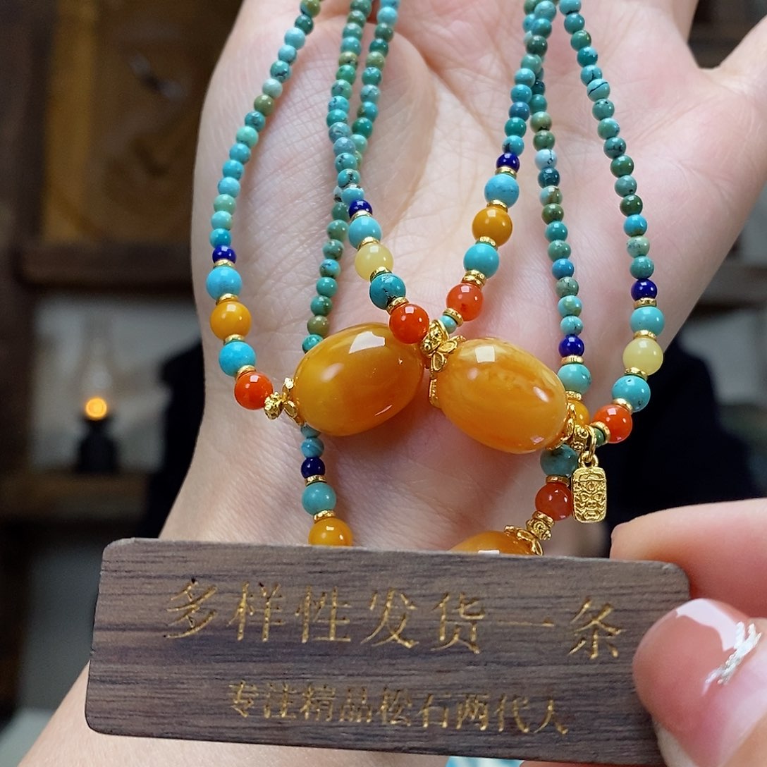 绿松石珠宝奇石银S925镶嵌