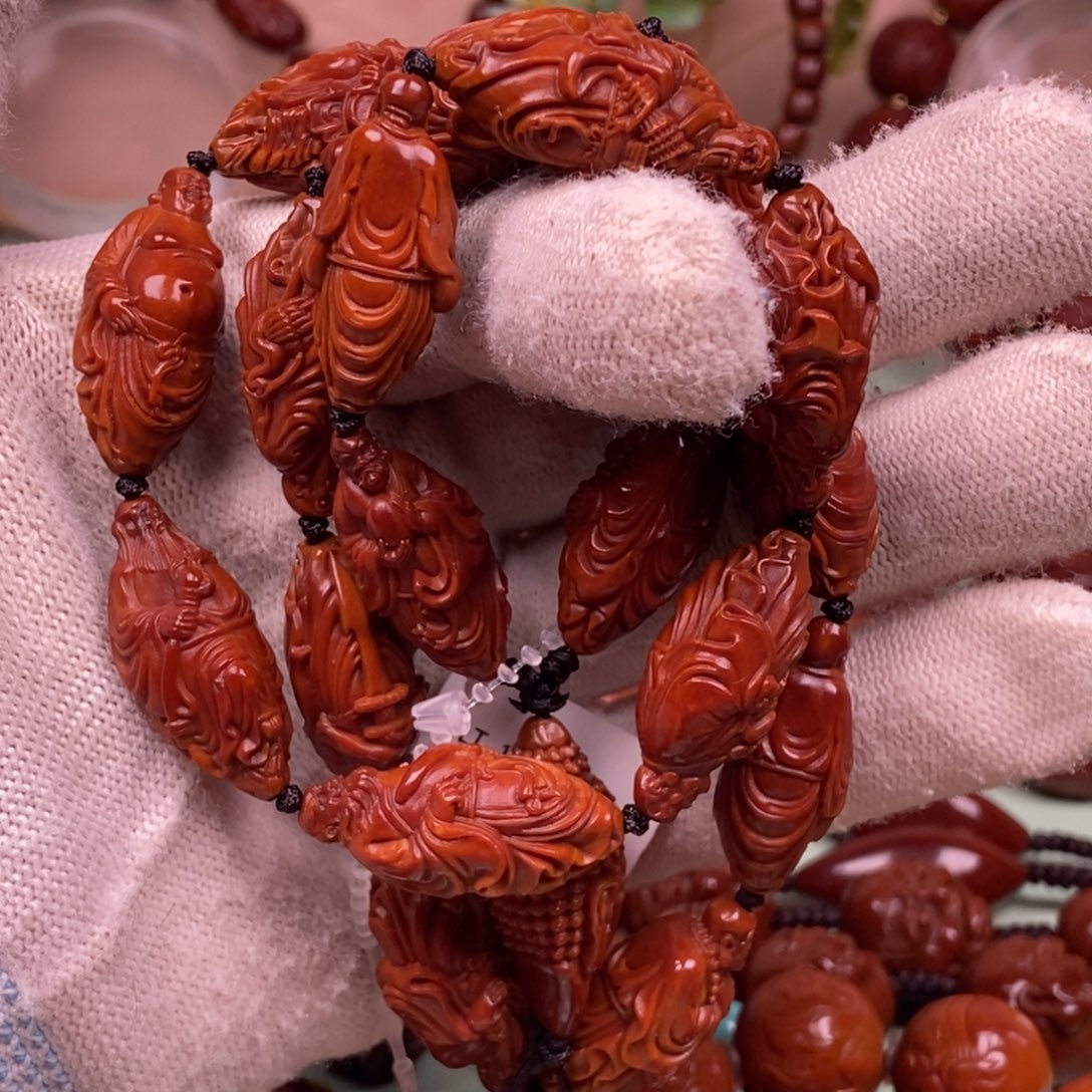 君***兰木质橄榄核回血直播间