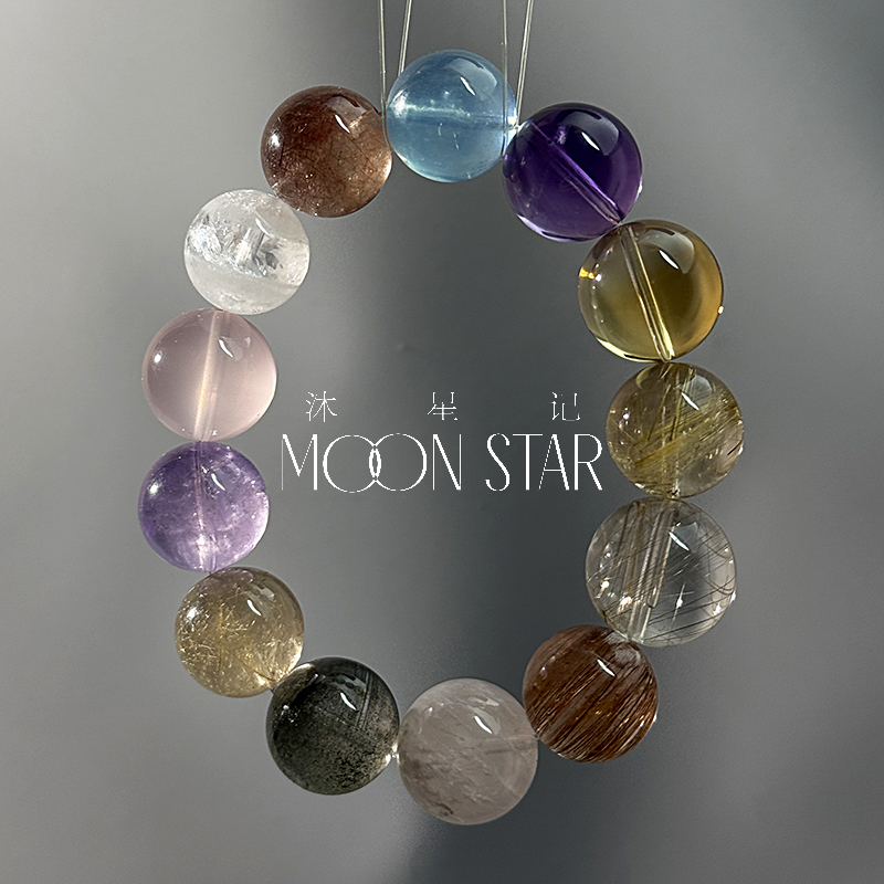 【沃金】金发晶银发晶莫粉粉晶天然黄水晶（非白水烤色黄水晶）