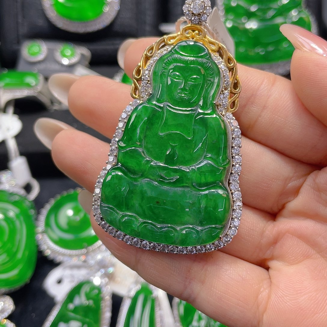 翡翠银S925镶嵌颈饰温****翡翠