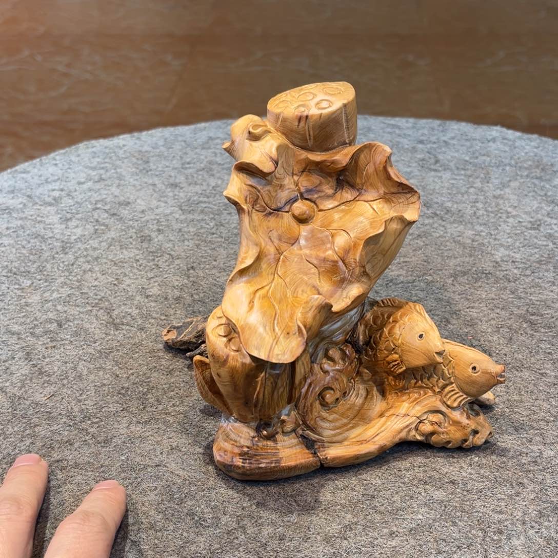 柏木（崖柏）珂**查根雕摆件工艺品