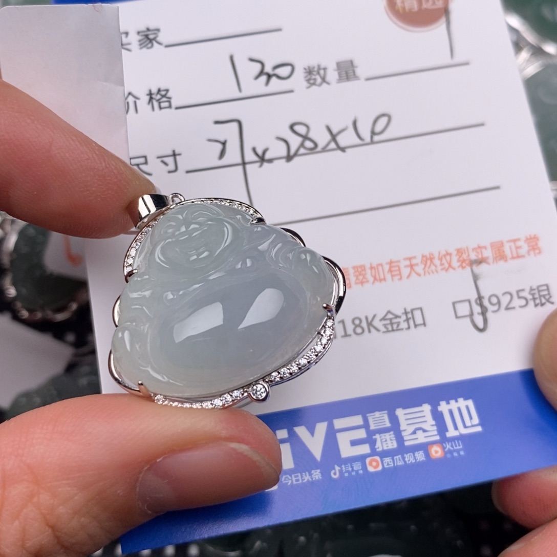 翡翠银S925镶嵌颈饰