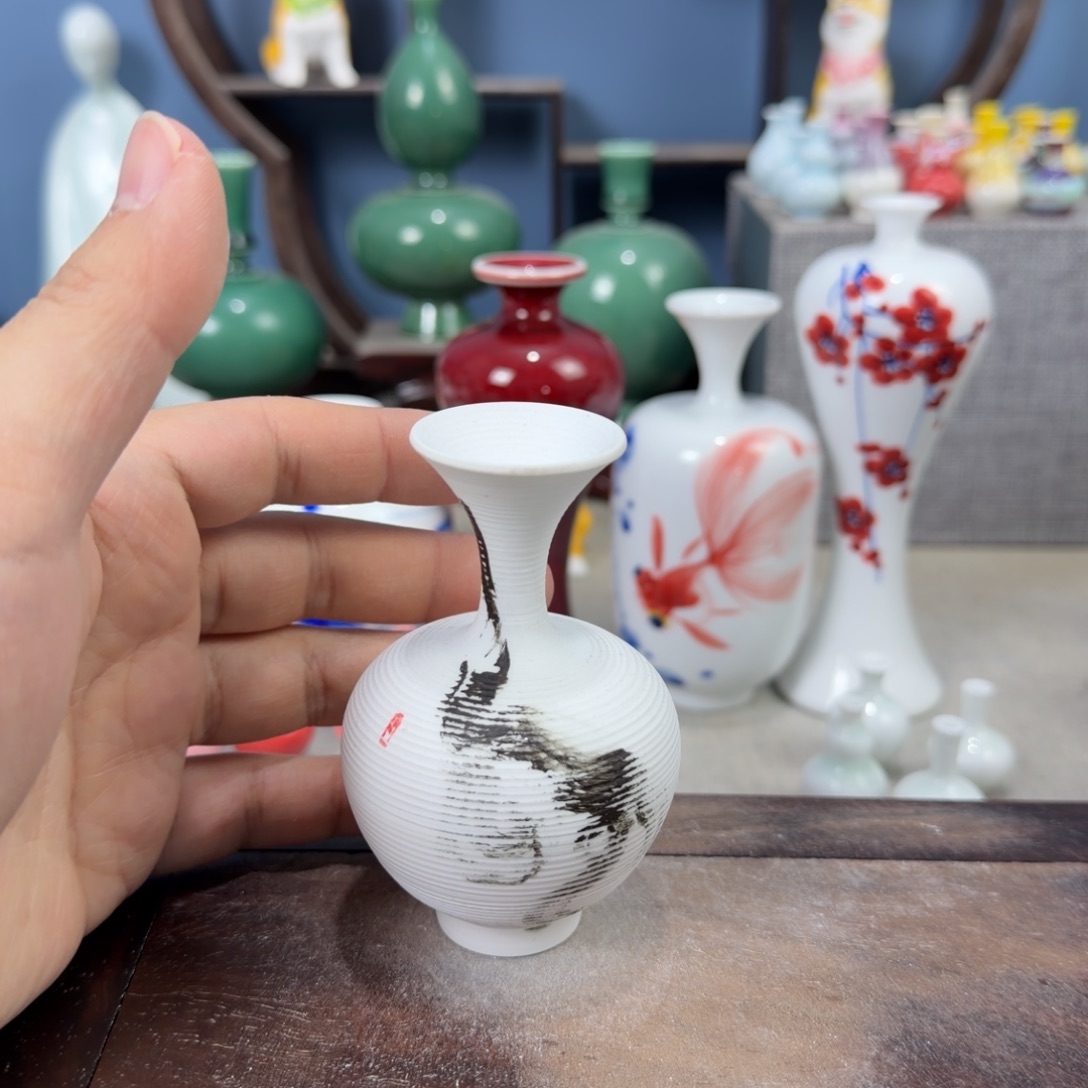 陶瓷手工小花器摆件