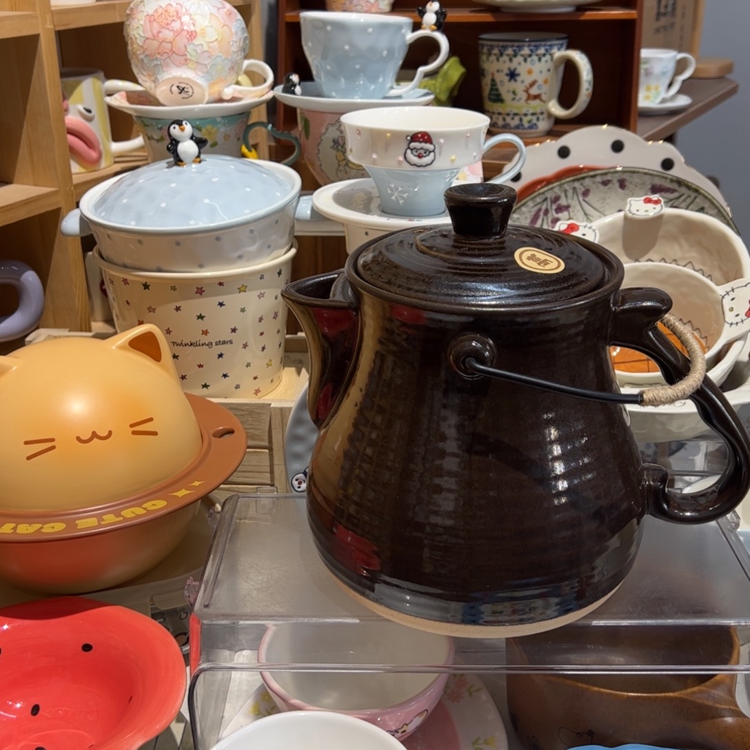 万土烧提梁养生壶