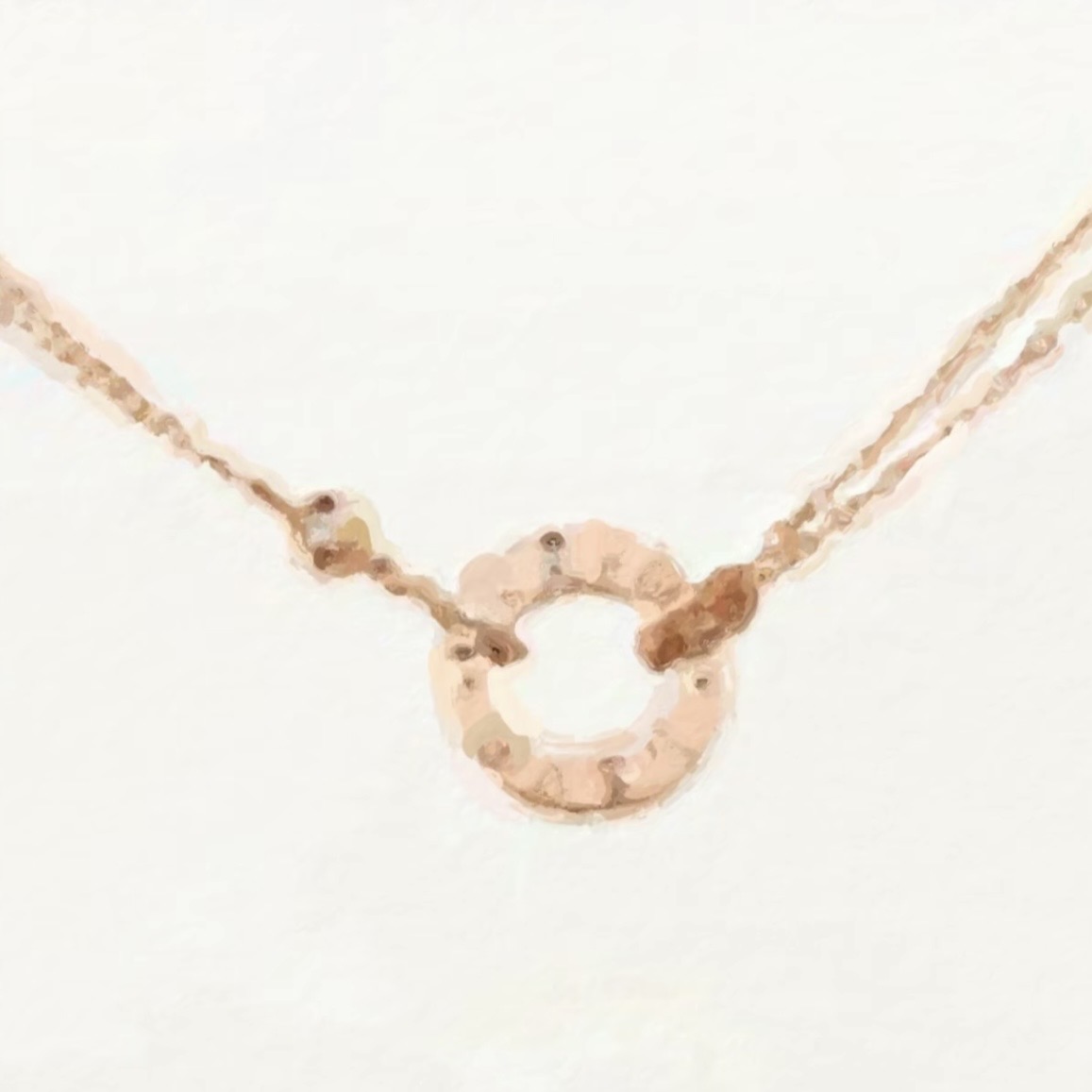 心相印双层小饼项链