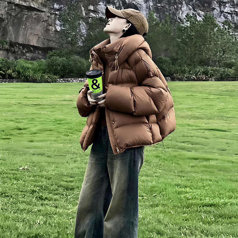 运补6-8【505】加厚短款面包服女2025冬季新款小个子面包服外套女士