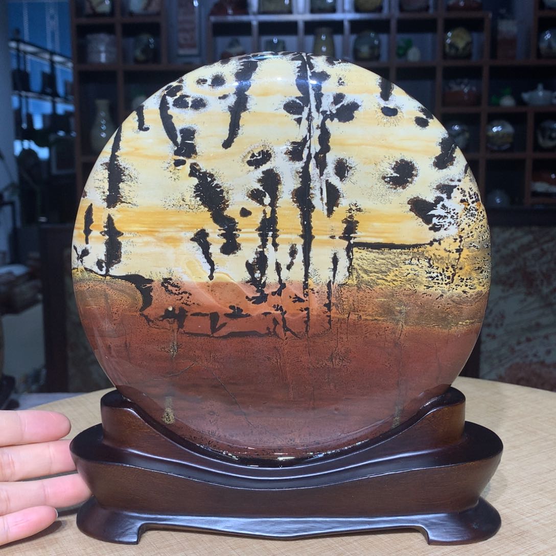 紫砂广西国画石，收藏观赏