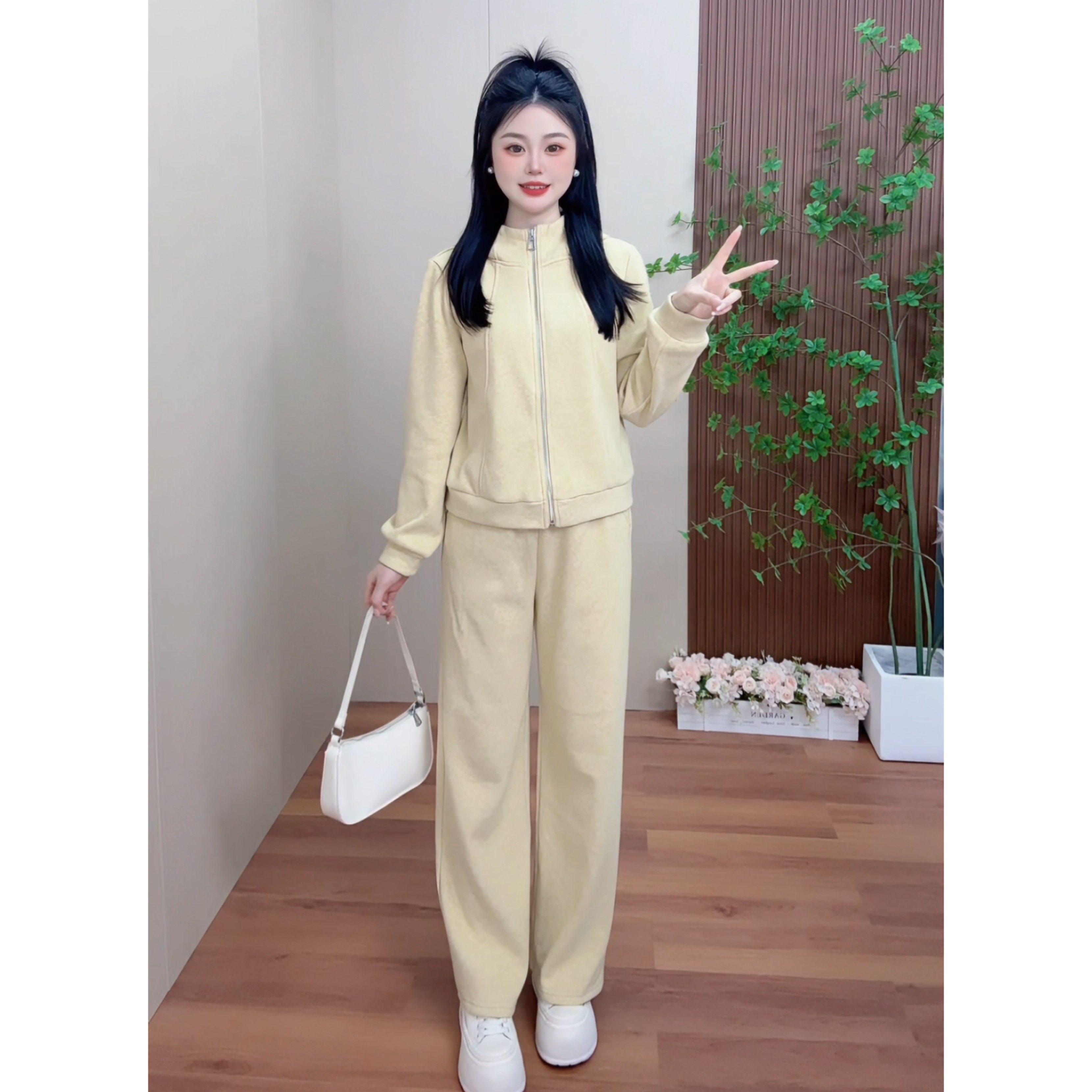 【MYC严选】 2025冬季连帽运动加厚加绒拉链休闲卫衣直筒裤子套装