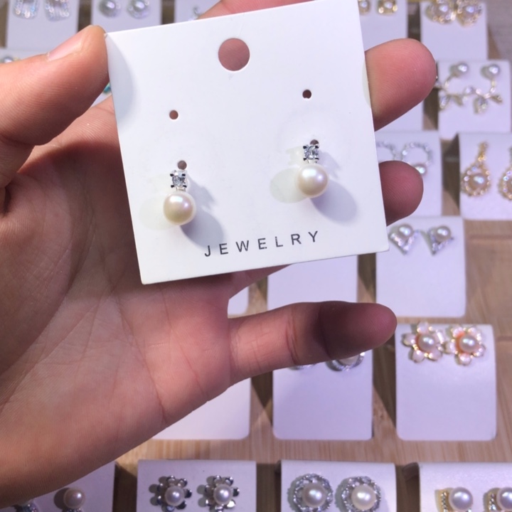 淡水珍珠耳饰银S925镶嵌