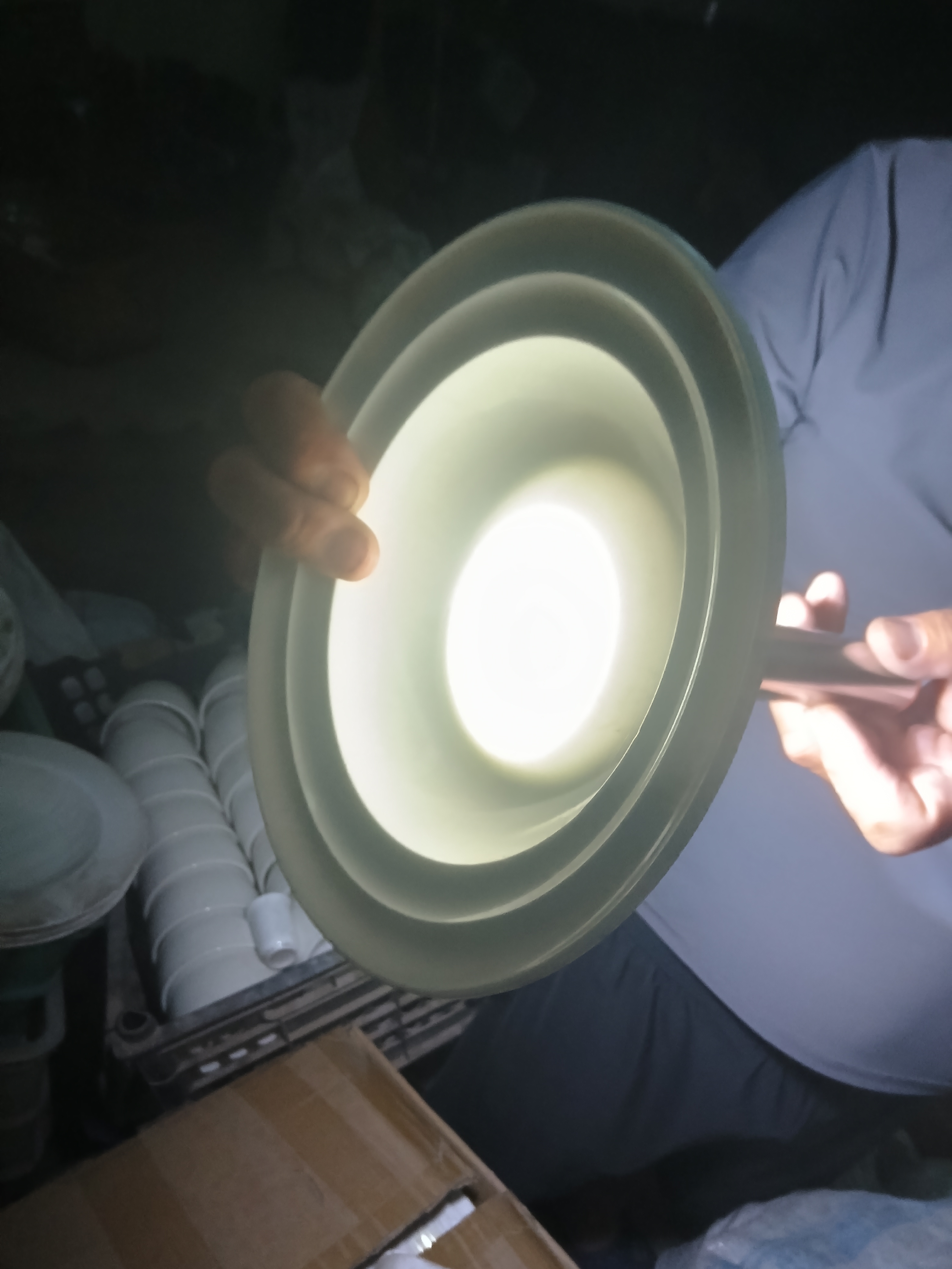 国营尾货骨瓷七寸草帽盘一对微瑕