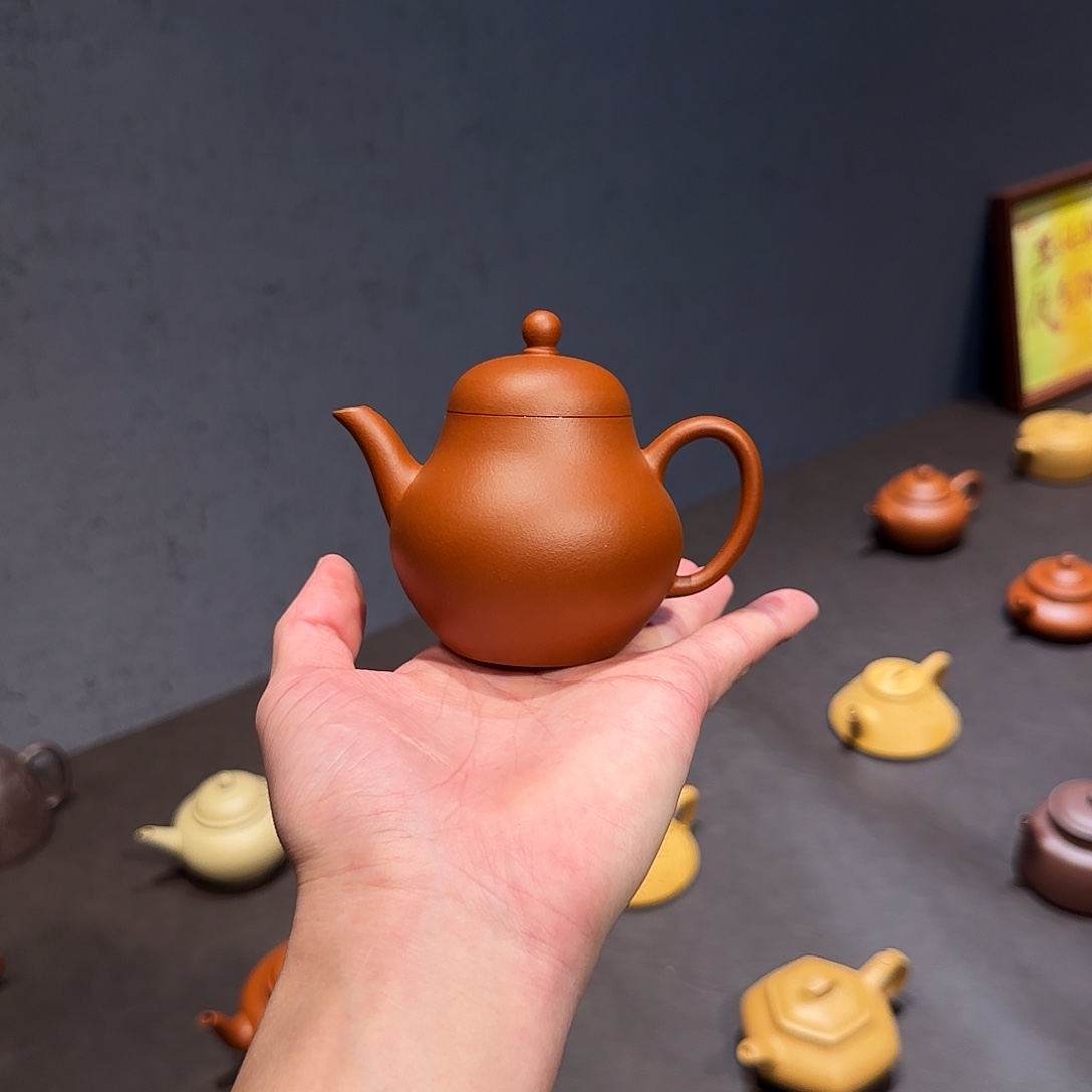 爱***馆紫砂茶壶高梨 生砂朱泥 150cc