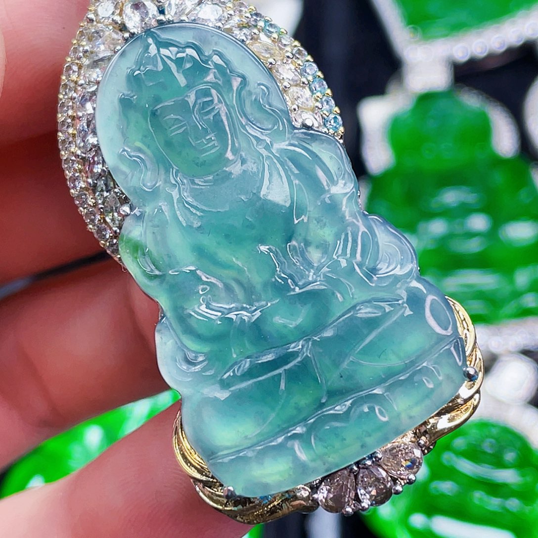 翡翠未镶嵌颈饰455