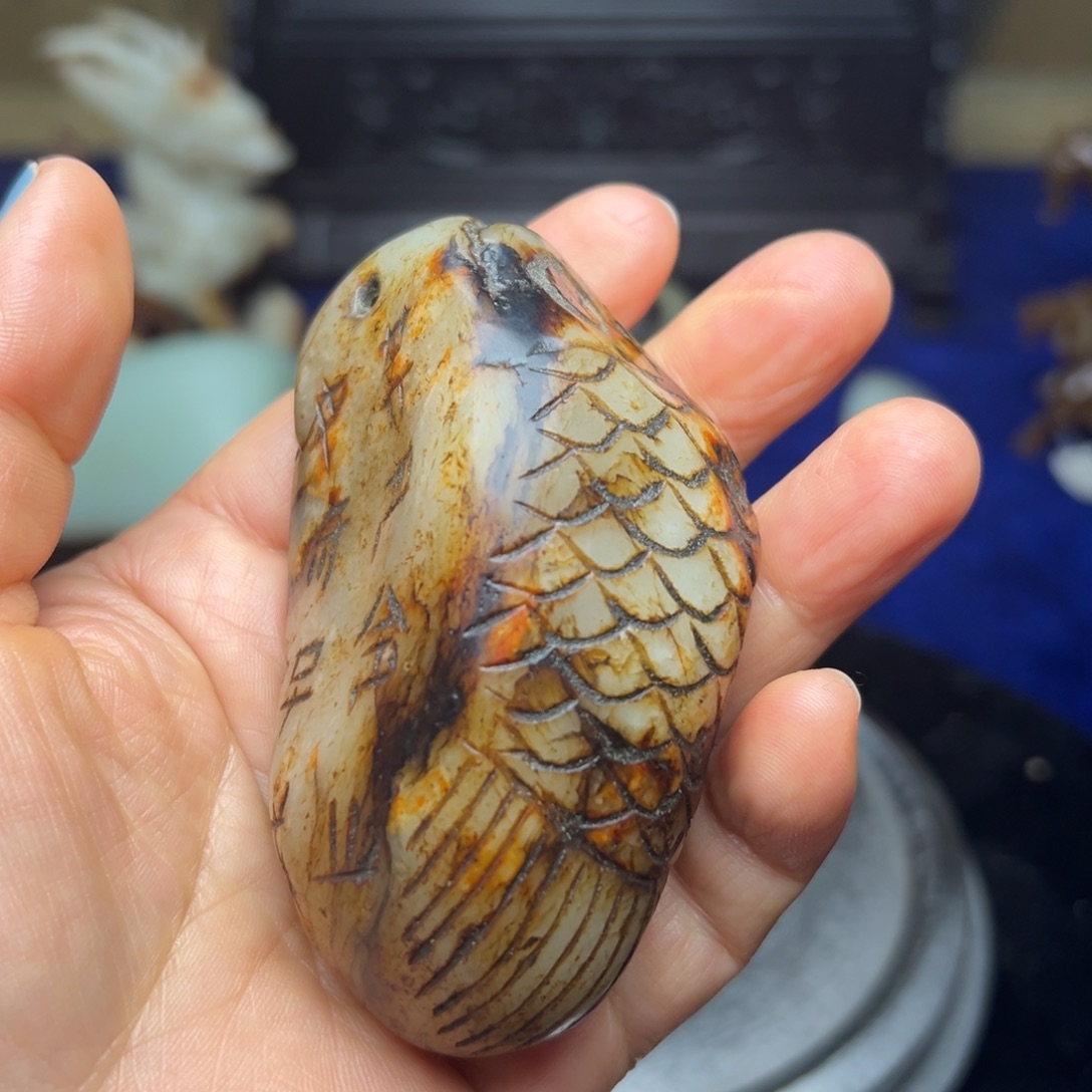 用***5和田玉未镶嵌挂件