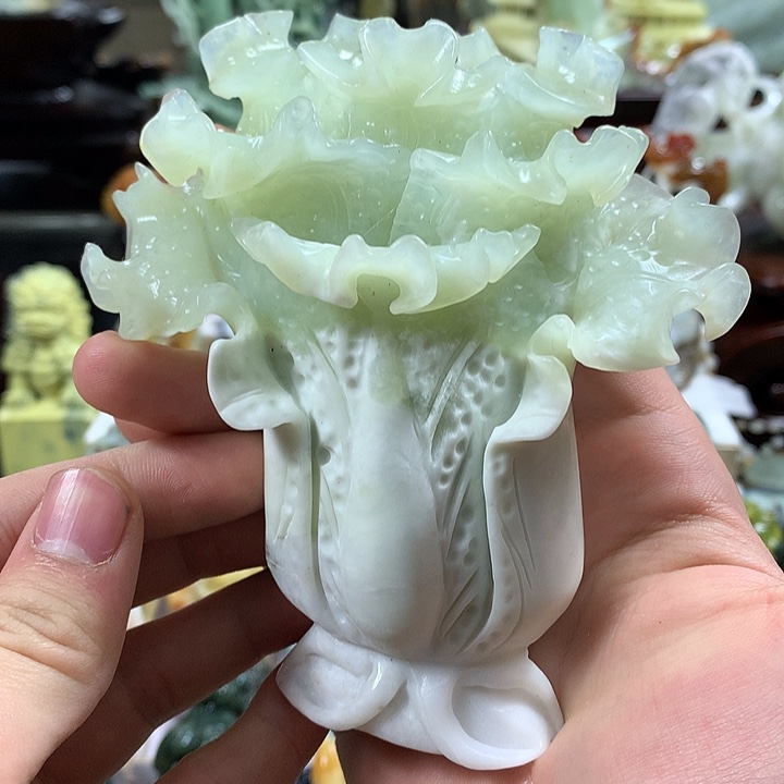 岫玉手把件未镶嵌