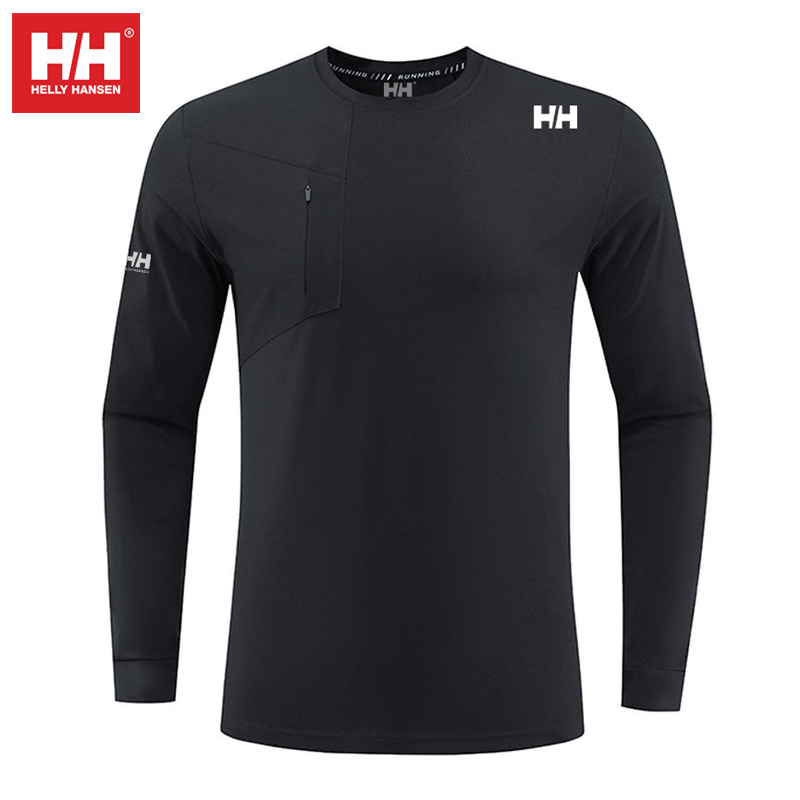 HH/海丽户外运动速干长袖T恤新款徒步宽松休闲排汗打底衫卫衣上衣
