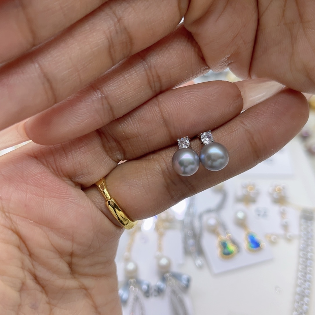 暴***婆淡水珍珠戒指合金