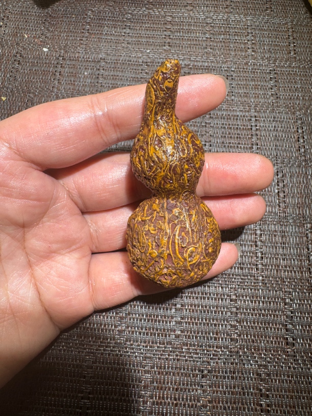 虫草化化工艺小葫芦手把件 小挂件 