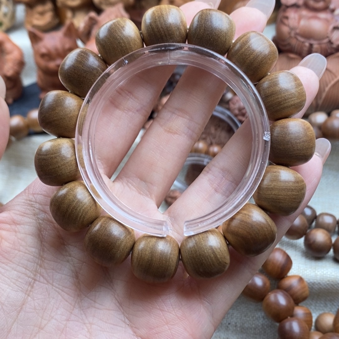 自***~手串/手链檀香木印度迈索尔，老山檀香，奶香15.16虎皮