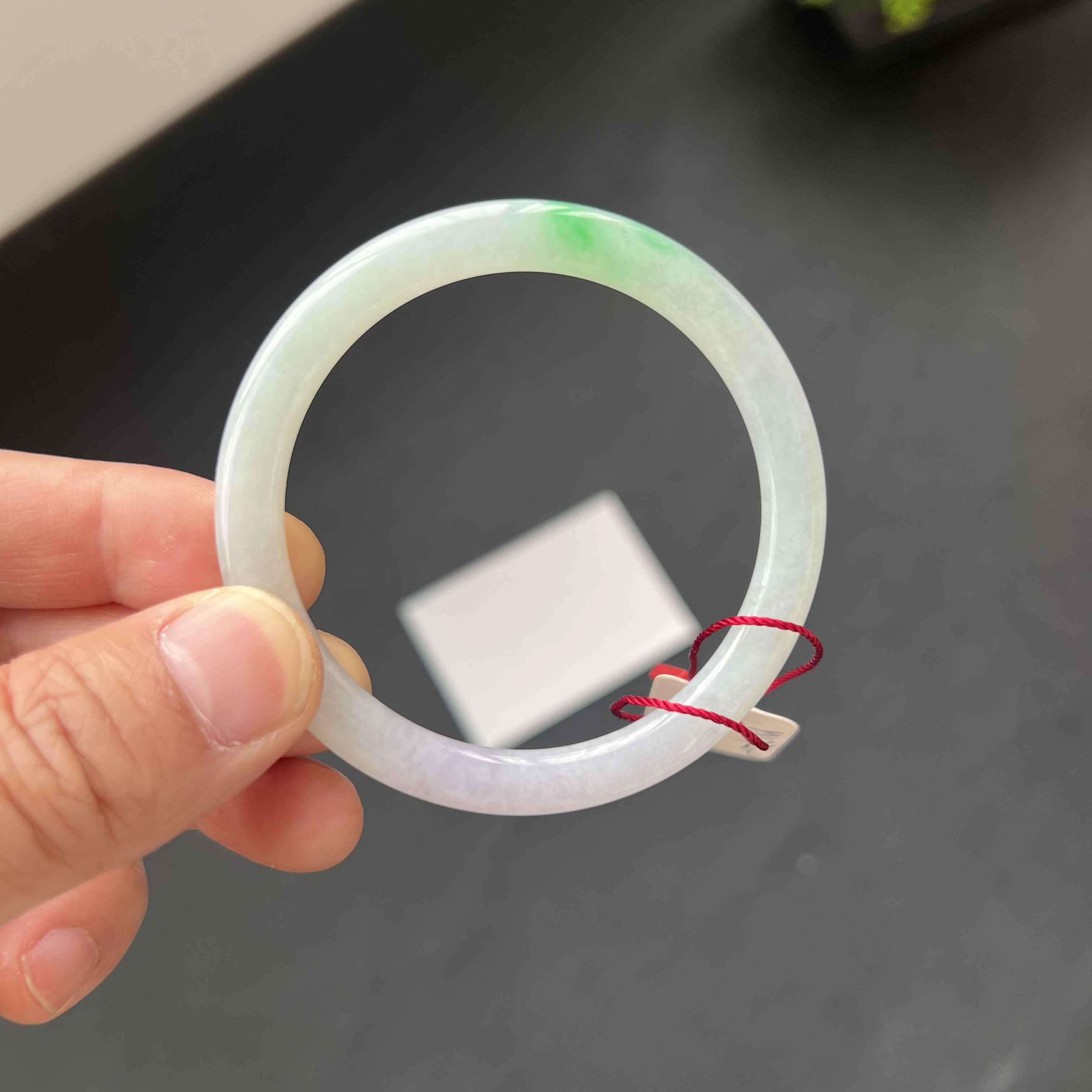 圈口54.2 美人条翡翠手镯