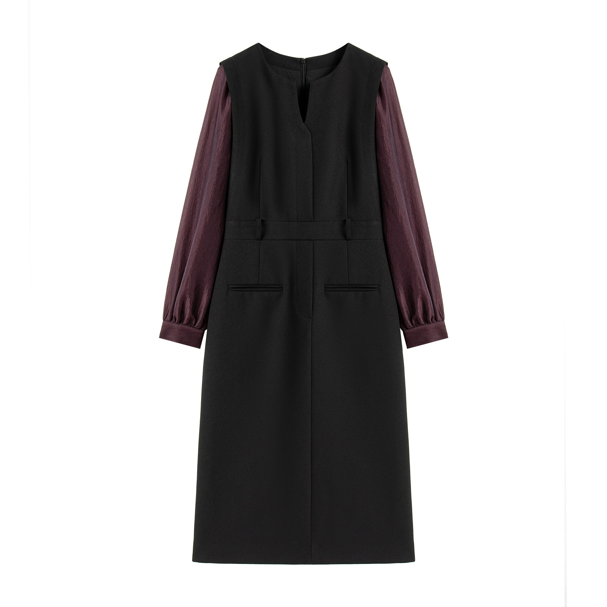 【南油虹姐】新款高档洋气时尚减龄个性拼接显瘦连衣裙