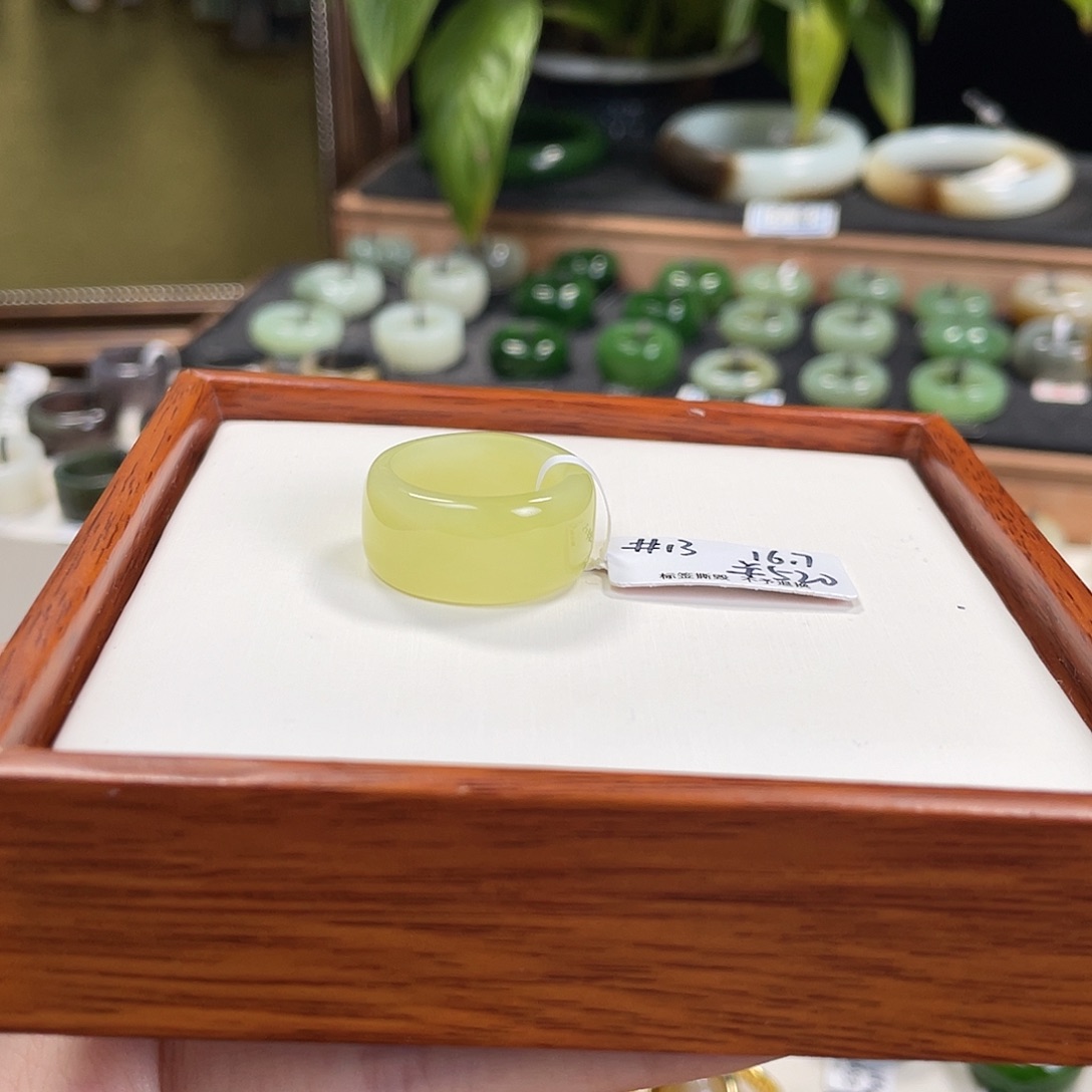 和田玉未镶嵌戒指5-内径16.7