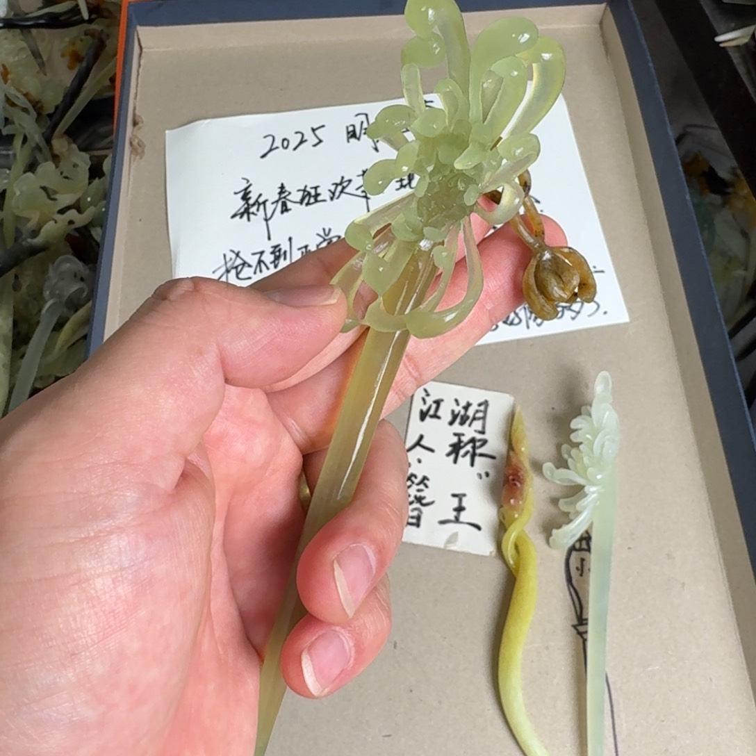 岫玉发簪未镶嵌明君玉簪贼拉好看