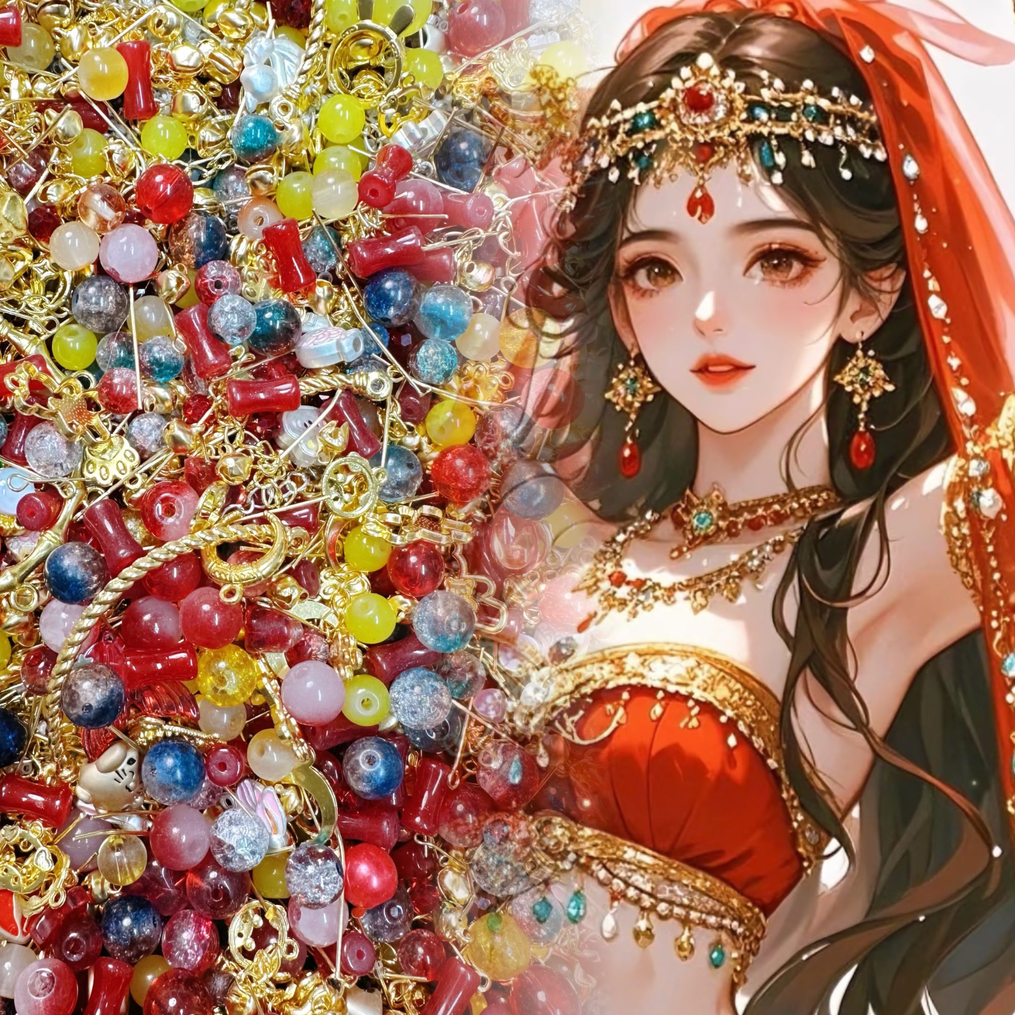 手工琉璃珠珠DIY珠珠手串手链半成品温柔百搭散珠