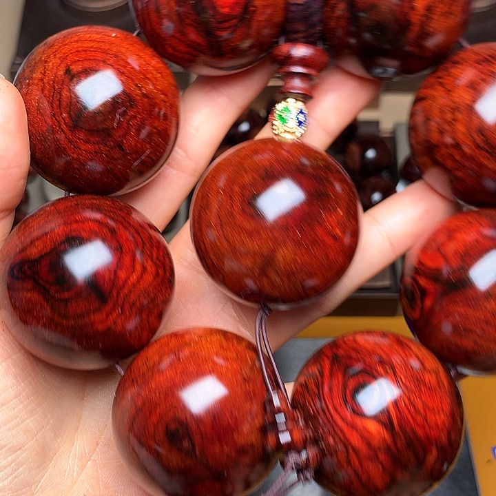 花梨木类手串/手链黄花梨风化料老挝花梨土埋料4.0