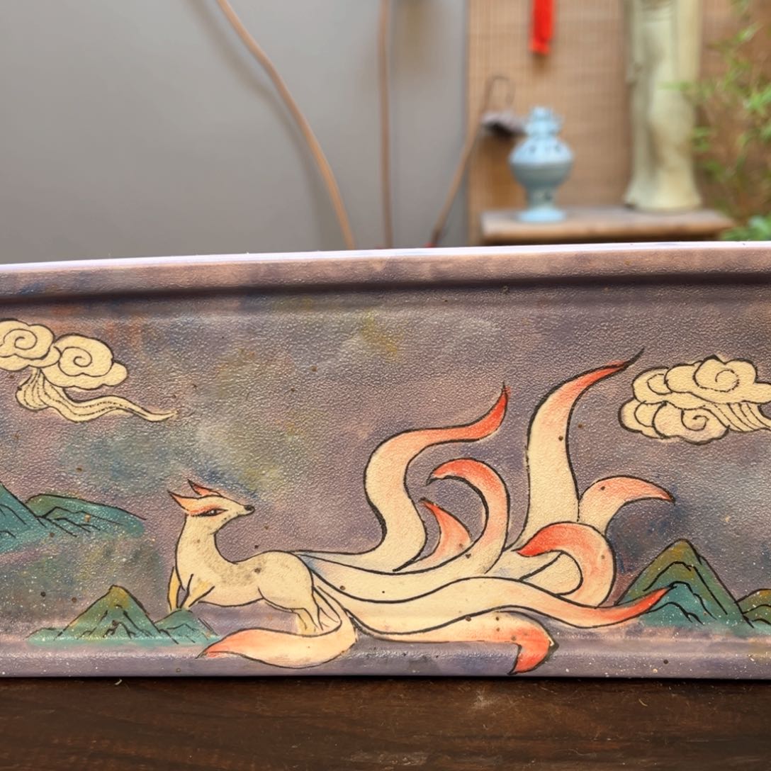 杯柴烧手工手绘陶瓷