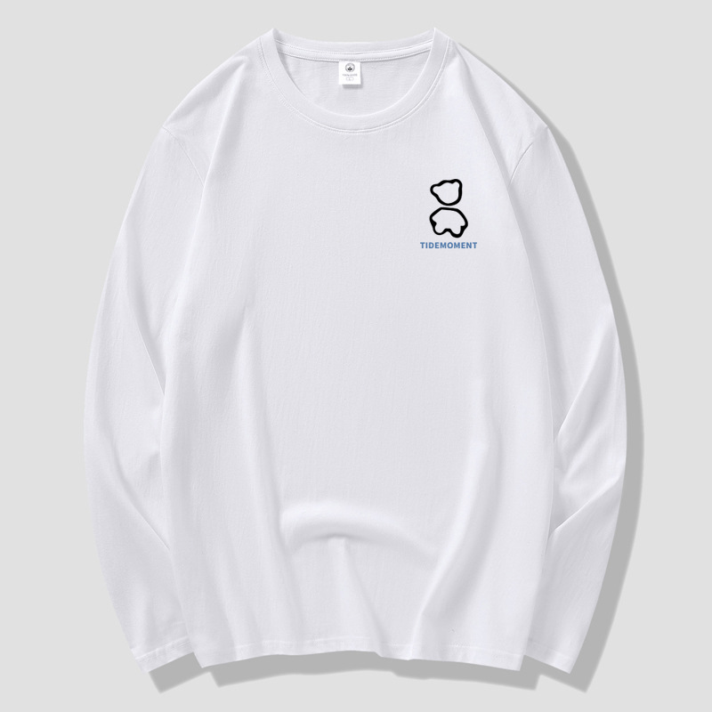 棉100%春秋长袖t恤男士纯棉卫衣秋装上衣服打底衫圆领体恤男生