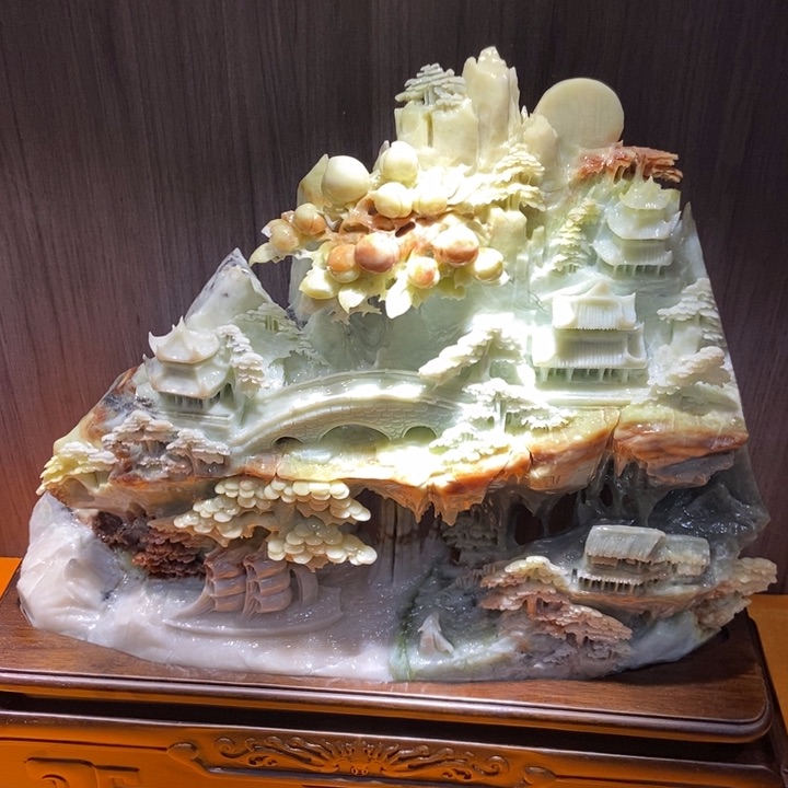 蛇纹石玉（覆膜）珠宝奇石合金