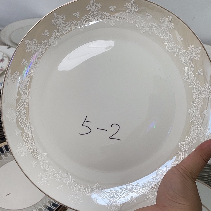 新骨瓷2个浅盘10,5寸微瑕完美主义者慎拍