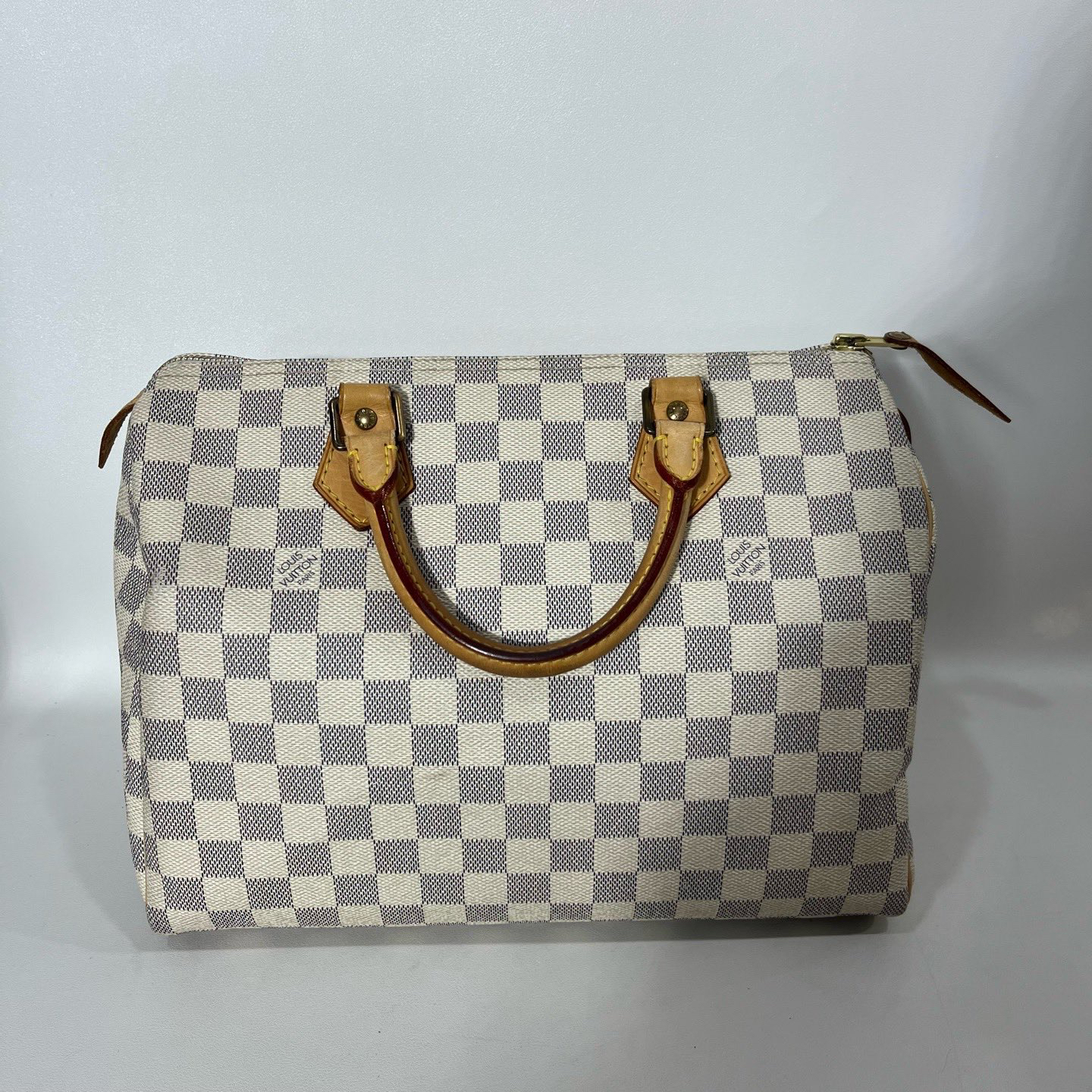 95新 LouisVuitton/路易威登 捐金沉珠/白棋盘格speedy30