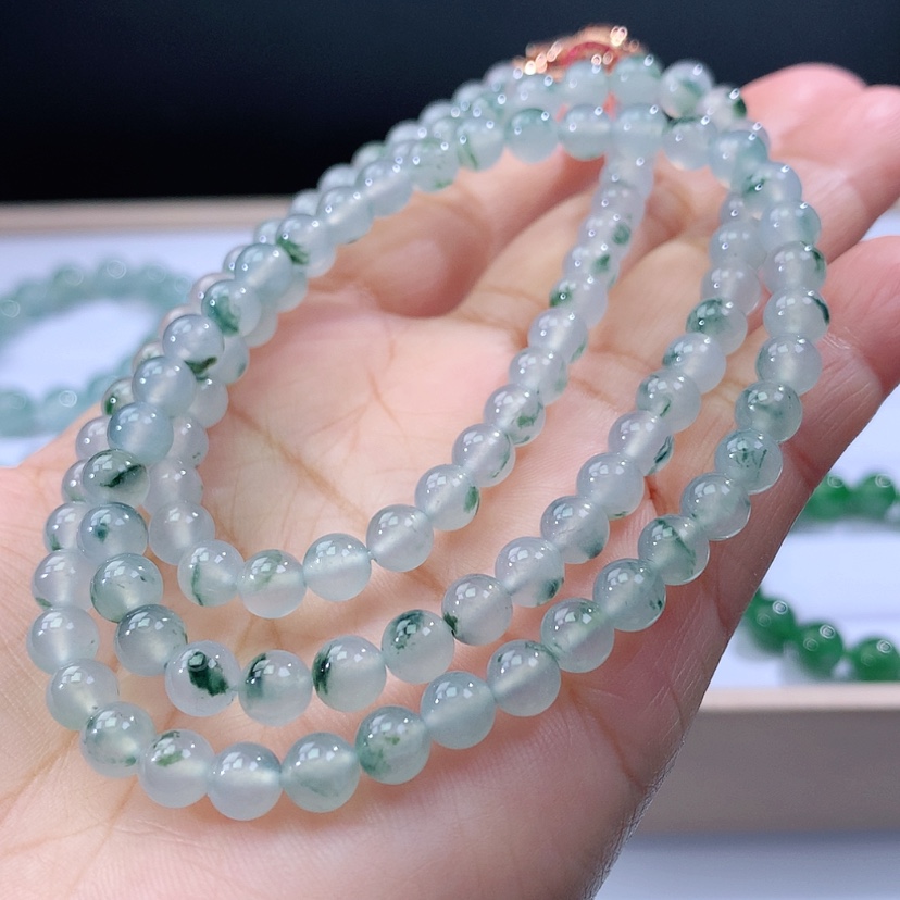 【闪购商品】翡翠手链未镶嵌翡翠卡6m m