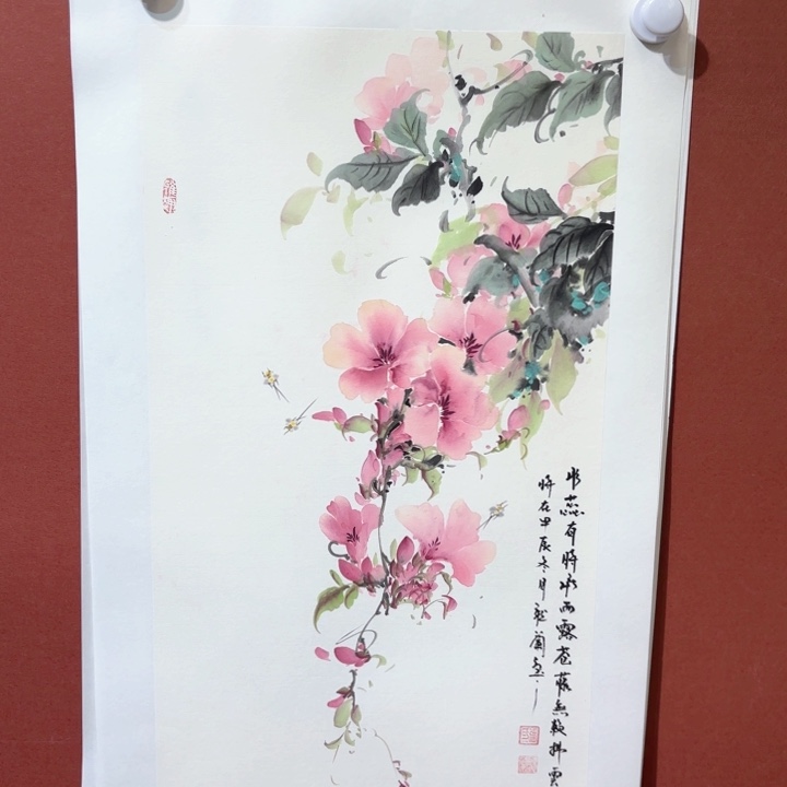 国画听兰老师花鸟