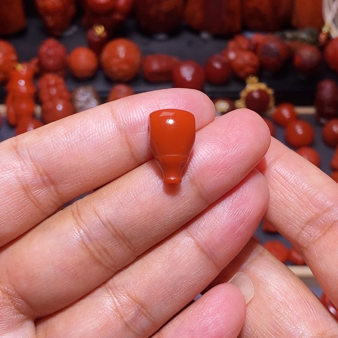 南红玛瑙未镶嵌套餐满色满肉奶嘴三通9.8mm