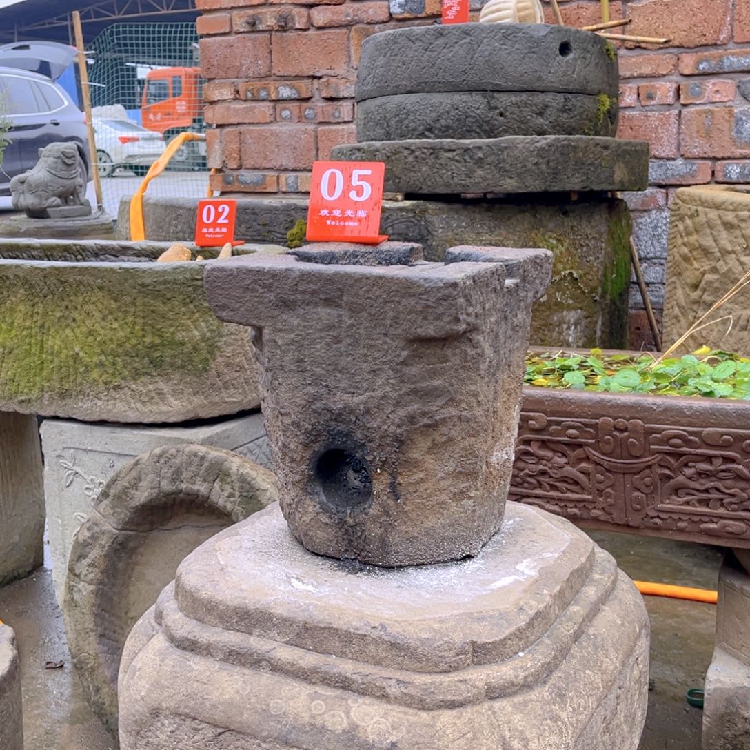 石材石头茶炉一个