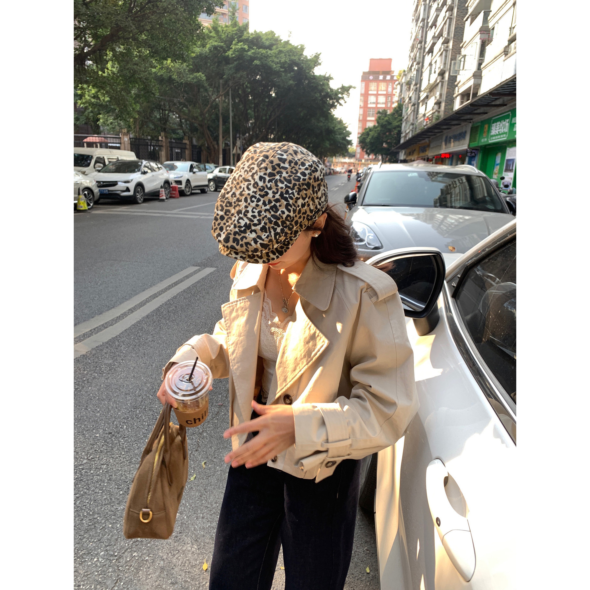 切糕自制【轻量随行】小个春外套女时尚宽松休闲设计感短款风衣