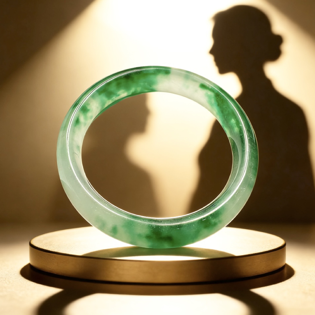  【马源专属：】家居中式绿花手镯A159-MJY-1B